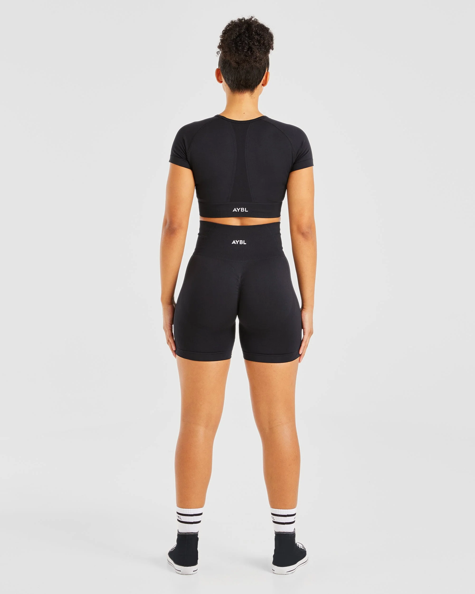 Empower Seamless Crop Top - Noir - Image 4