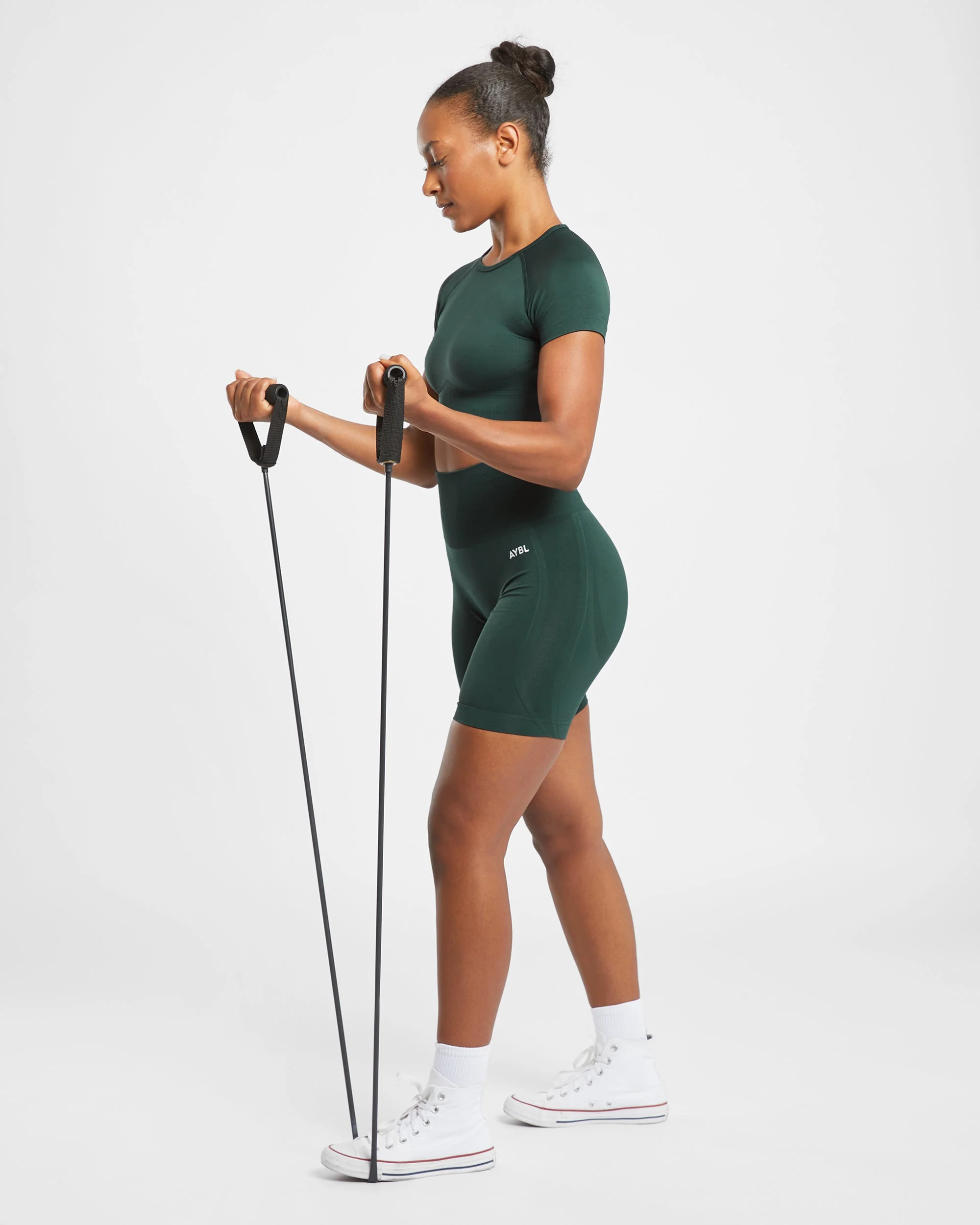 Empower Seamless Cycling Shorts - Dark Vert - Image 7