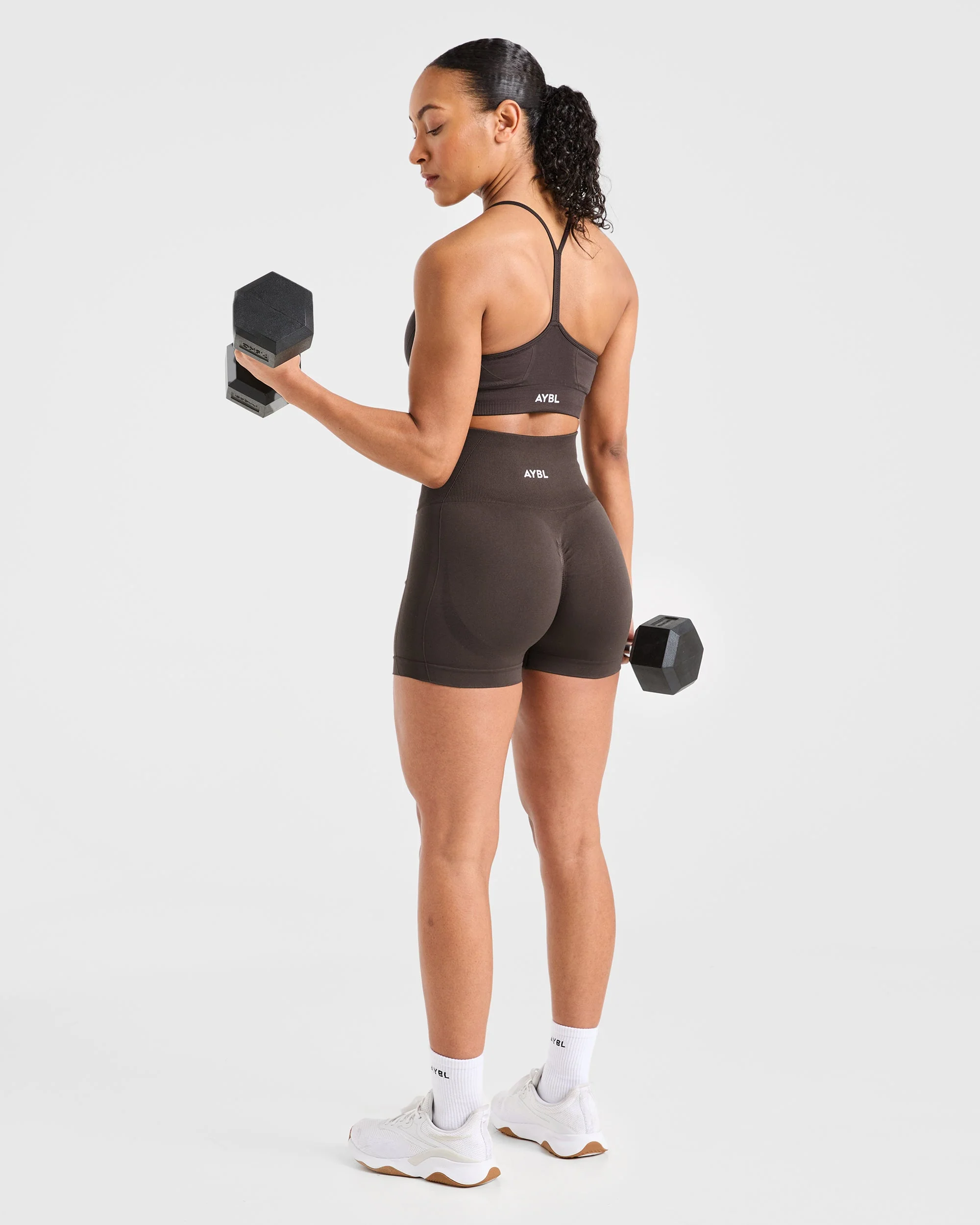 Empower Seamless Shorts - Cocoa Marron - Image 7