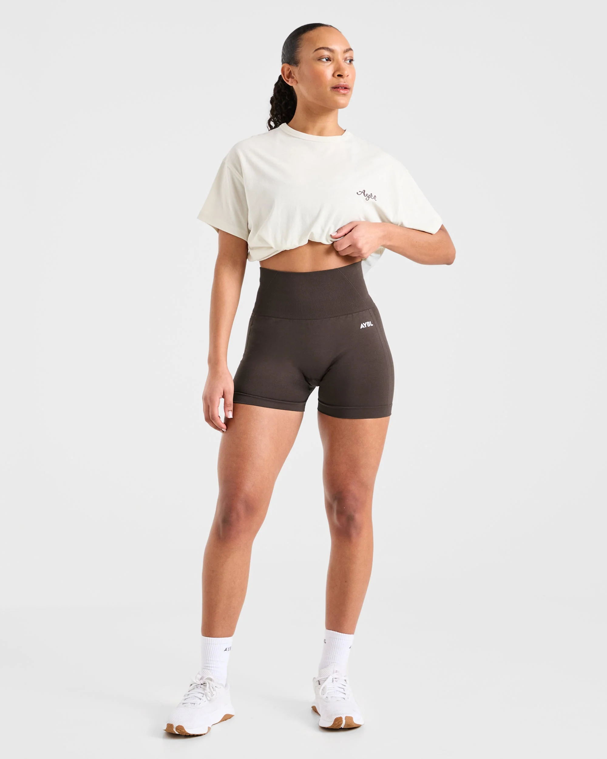 Empower Seamless Shorts - Cocoa Marron - Image 8