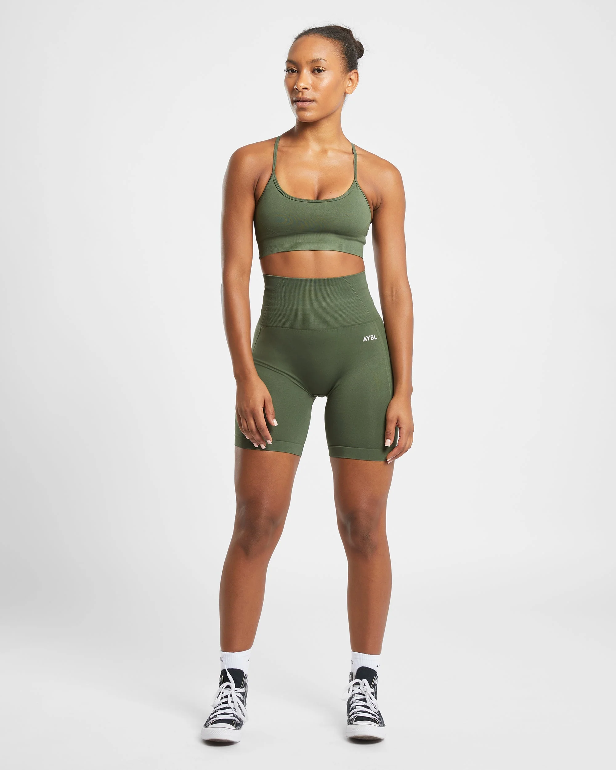 Empower Seamless Sports Bra - Khaki Vert - Image 3