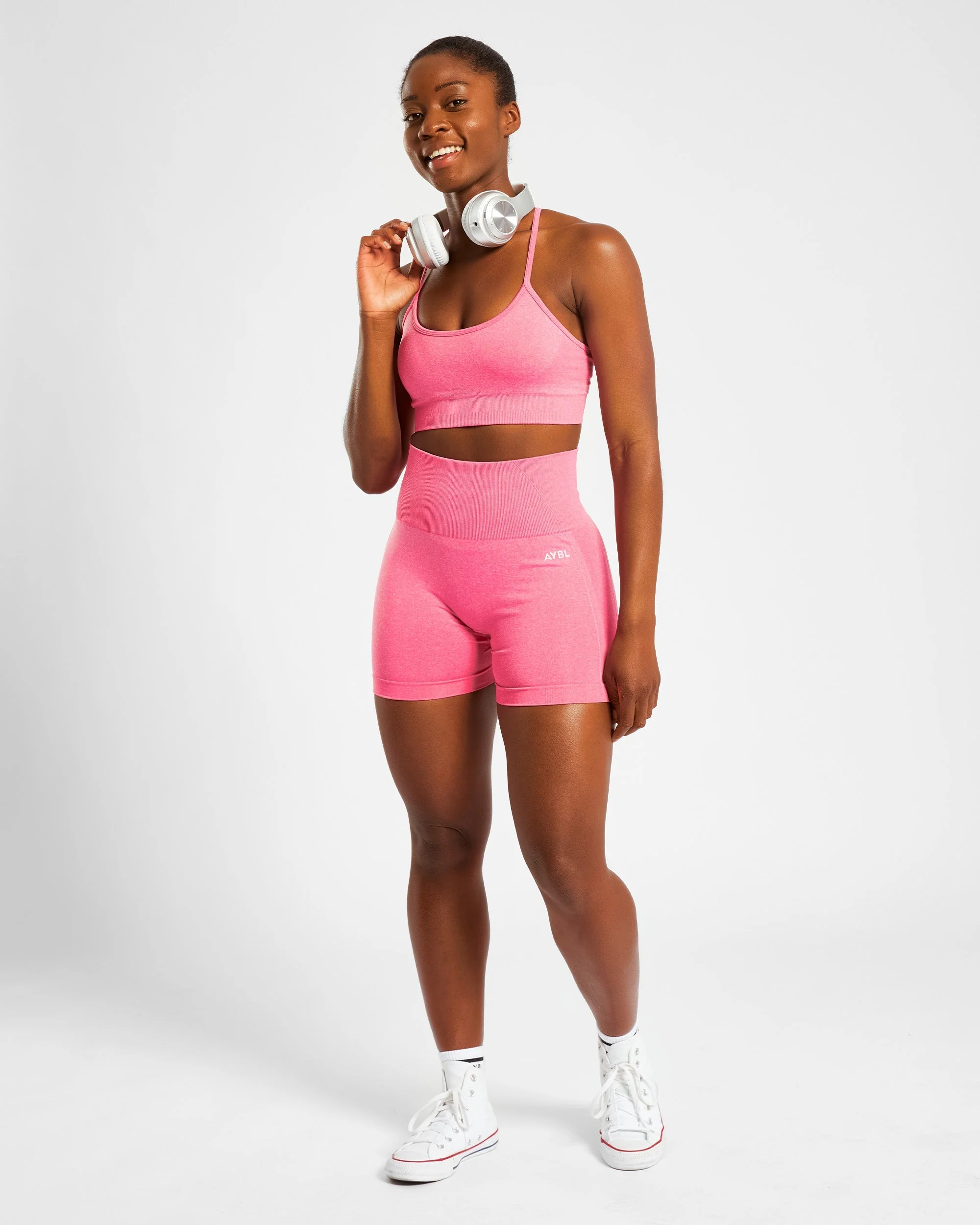 Empower Seamless Sports Bra - Rose Marl - Image 11