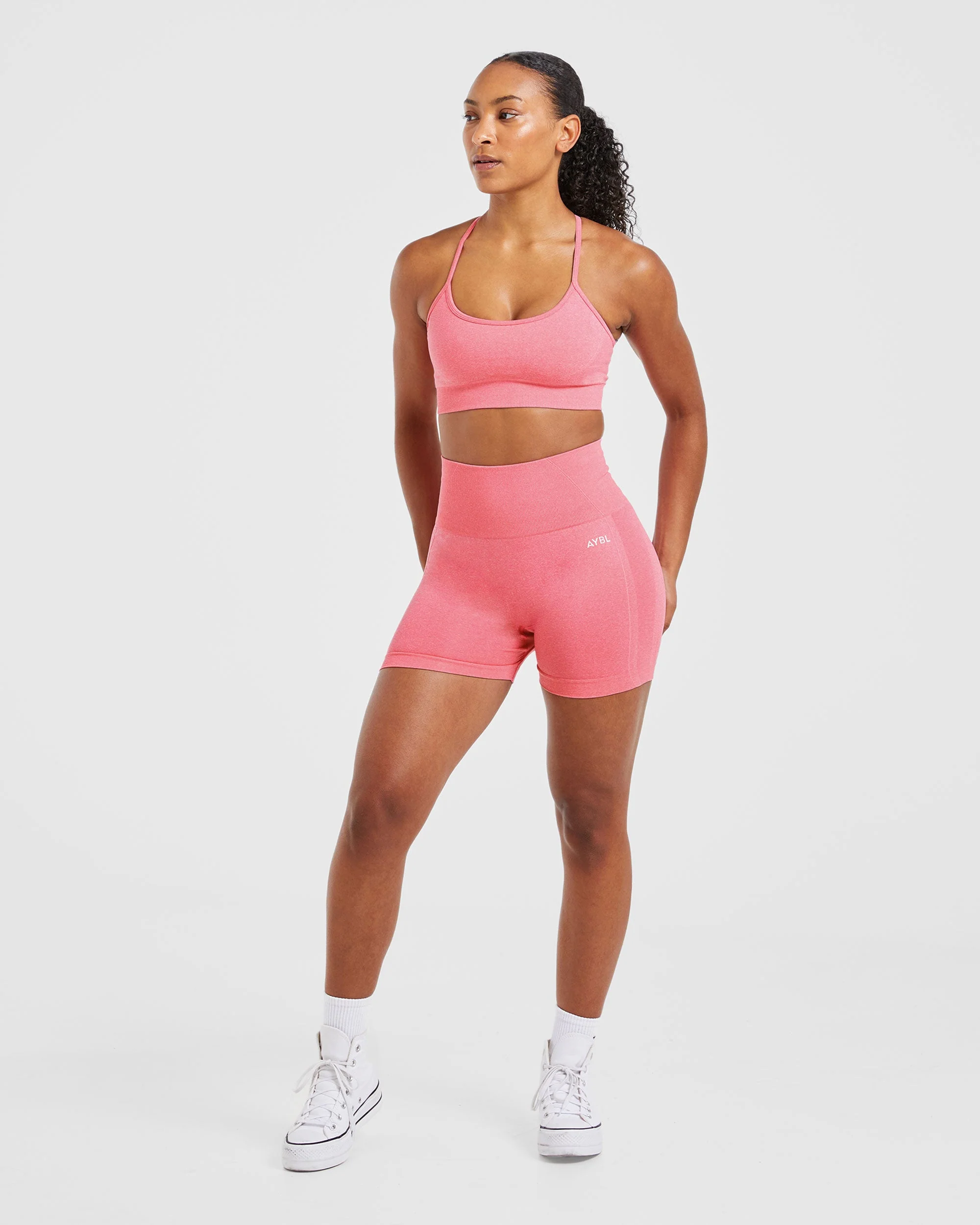 Empower Seamless Sports Bra - Rose Marl - Image 3