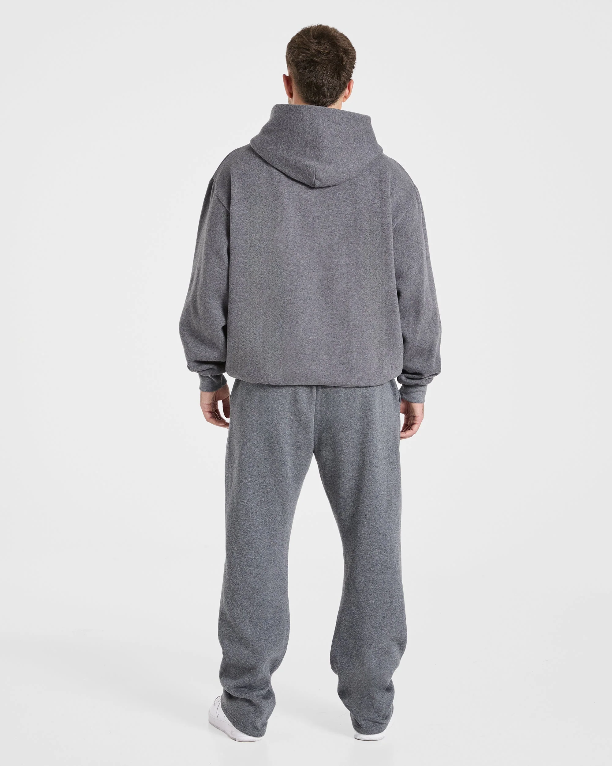 Essential Oversized Hoodie - Charcoal Marl - Image 4