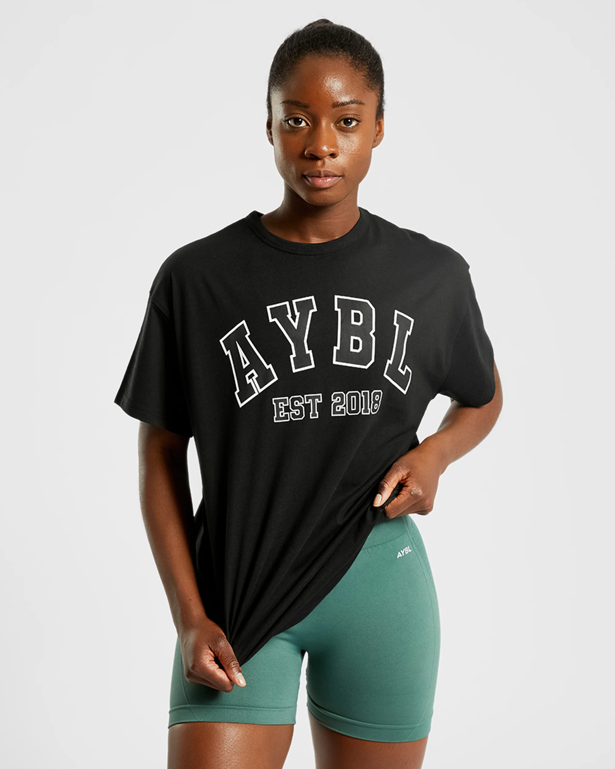 Varsity Oversized T Shirt - Noir - Image 9